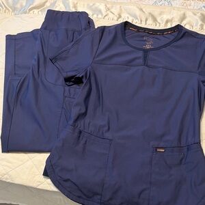 Navy Blue Scrub Set